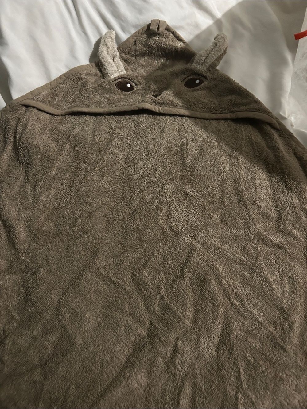 Brown Animal Hooded Baby Towel with Ears